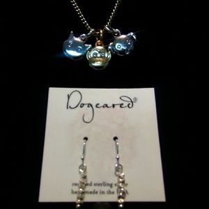 Charm necklace and earrings